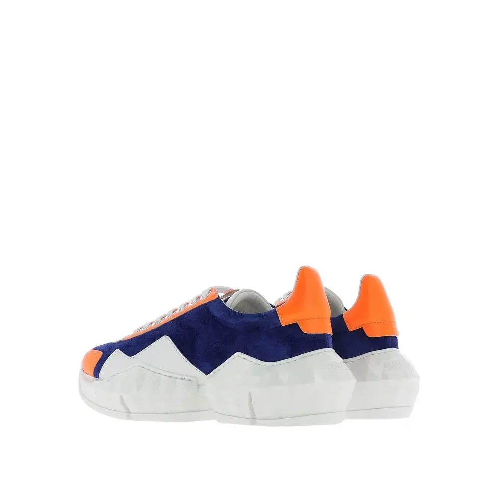 NWB Jimmy Choo Diamond Sneaker Cobalt/Neon Orange Womens Size 36